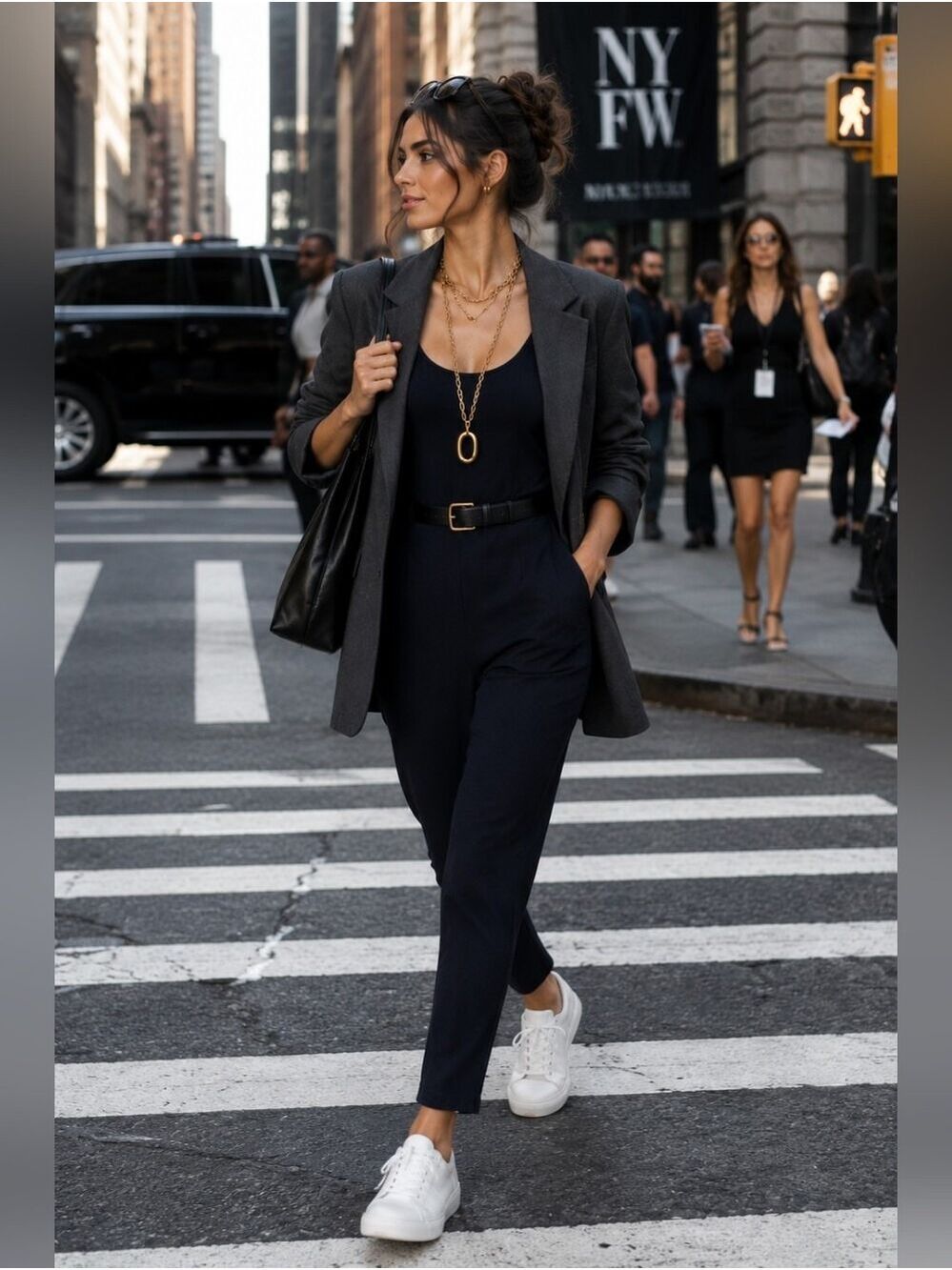 Abercrombie Black Jumpsuit Small Tall Model Off Duty Quiet Luxury Chic - Picture 5 of 13